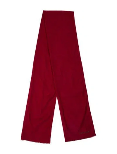 Pre-owned Longchamp Scarf In Red