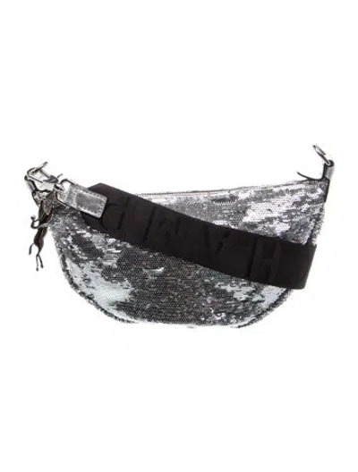 Pre-owned Longchamp Sequins Messenger Bag In Blue