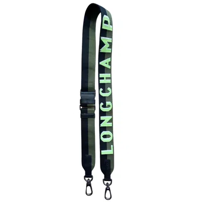 Longchamp Shadow Shoulder Strap In Green In Pink