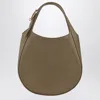 Longchamp Textured Pebbled Shoulder Bag With Strap And Handle In Green