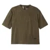 Longchamp Tee-shirt En Cuir In Khaki