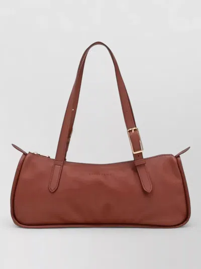 Longchamp Shoulder Bag Adjustable Strap Gold Tone Hardware In Brown