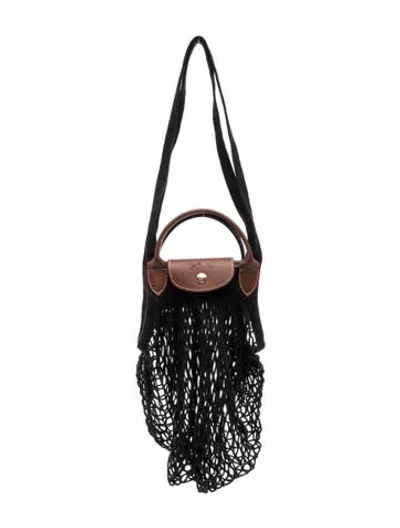 Pre-owned Longchamp Shoulder Bag In Black