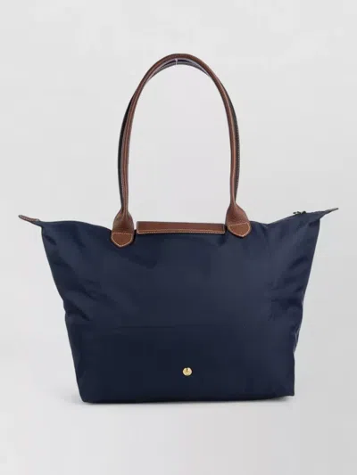 Longchamp Shoulder Bag Dual Top Handle Design In Blue