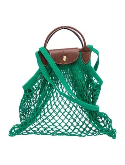 Pre-owned Longchamp Shoulder Bag In Green