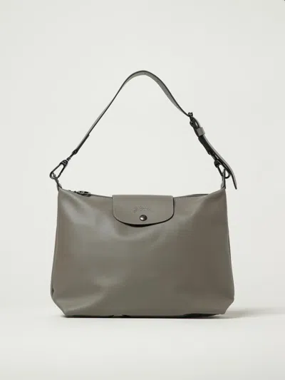 Longchamp Medium Le Pliage Xtra Leather Hobo Bag In Gray