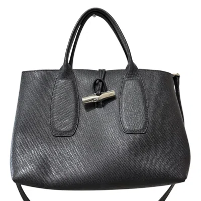 Pre-owned Longchamp Shoulder Bag Tote Bag () In Black