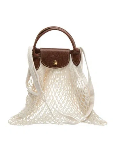 Pre-owned Longchamp Shoulder Bag In White