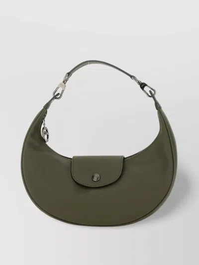 Longchamp Shoulder Bag With Adjustable Strap And Curved Shape In Brown