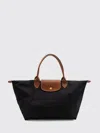 Longchamp Le Pliage Medium Folding Tote Bag In Black