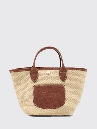 Longchamp Le Panet Pliage Rafia Crossbody Bag In Brown