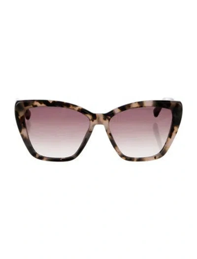 Pre-owned Longchamp Signature Logo Cat-eye Sunglasses In Neutral