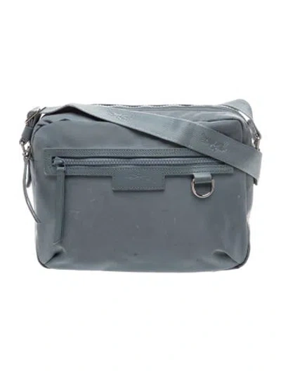 Pre-owned Longchamp Signature Messenger Bag In Grey