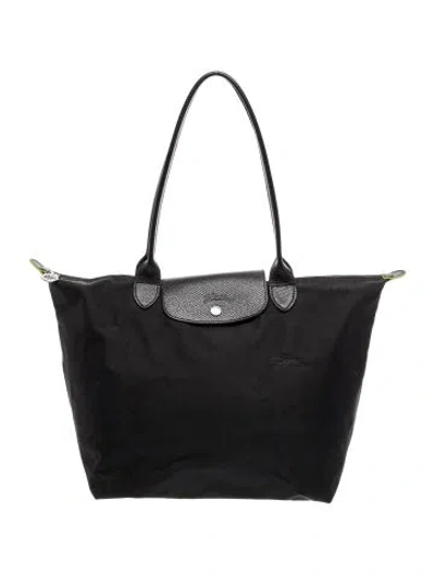 Pre-owned Longchamp Signature Shoulder Bag In Black