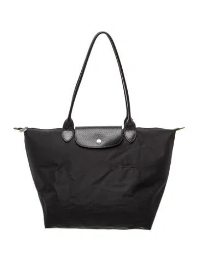 Pre-owned Longchamp Signature Shoulder Bag In Black