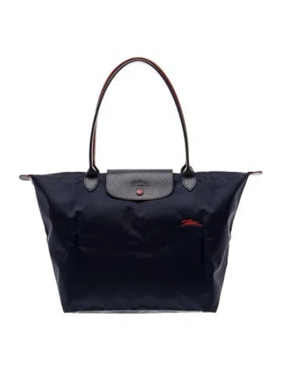 Pre-owned Longchamp Signature Shoulder Bag In Blue