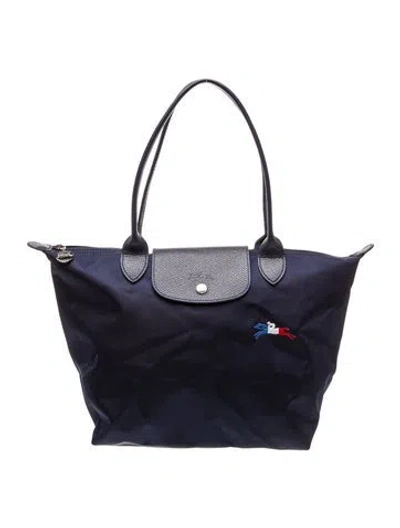 Pre-owned Longchamp Signature Shoulder Bag In Blue