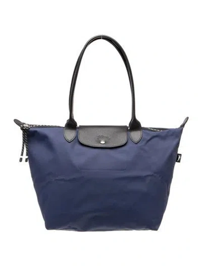 Pre-owned Longchamp Signature Shoulder Bag In Blue