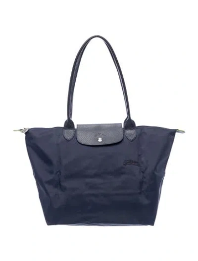 Pre-owned Longchamp Signature Shoulder Bag In Blue