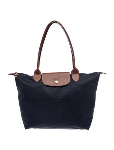 Pre-owned Longchamp Signature Shoulder Bag In Blue