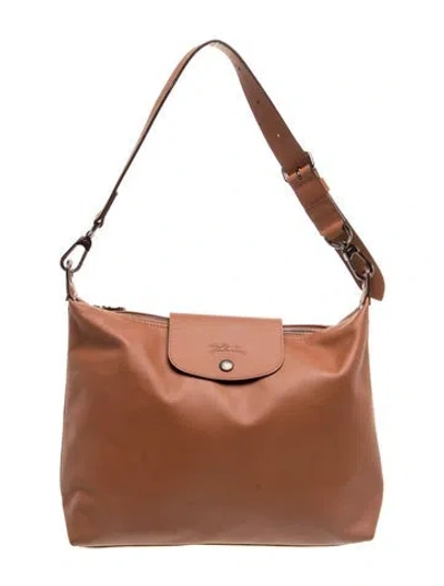 Pre-owned Longchamp Signature Shoulder Bag In Brown