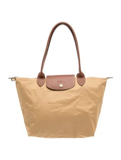 Pre-owned Longchamp Signature Shoulder Bag In Neutral