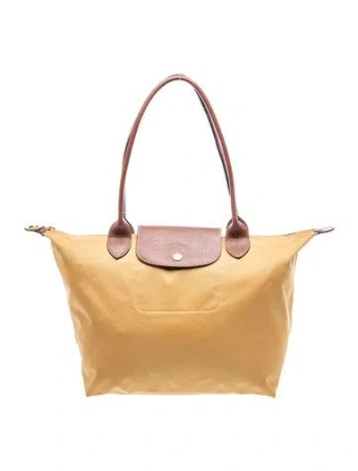 Pre-owned Longchamp Signature Shoulder Bag In Neutral