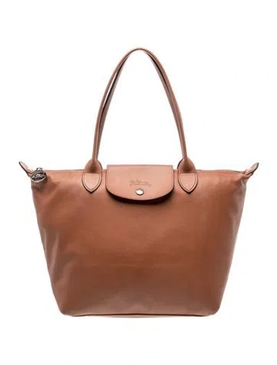 Pre-owned Longchamp Signature Shoulder Bag In Orange