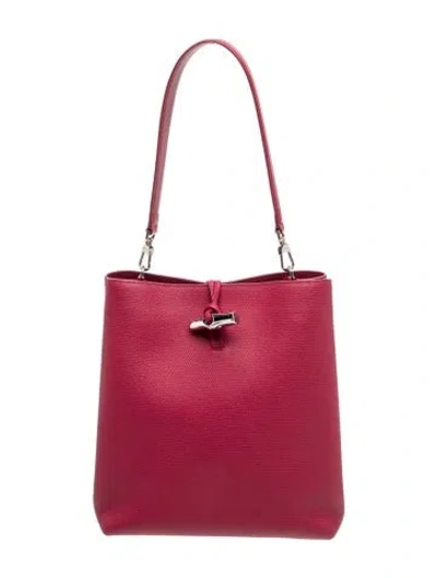 Pre-owned Longchamp Signature Shoulder Bag In Red