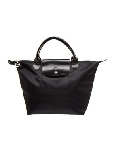 Pre-owned Longchamp Signature Top Handle Bag In Black