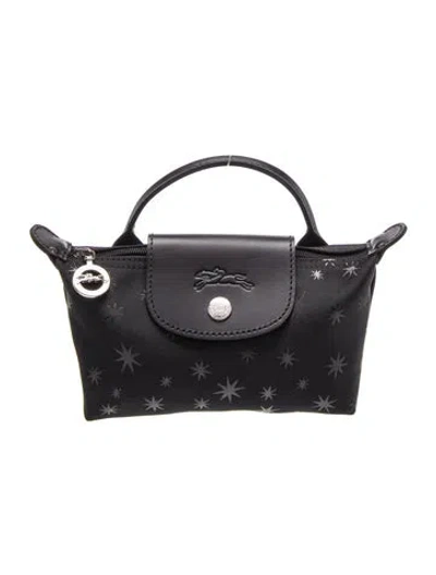 Pre-owned Longchamp Signature Top Handle Bag In Black
