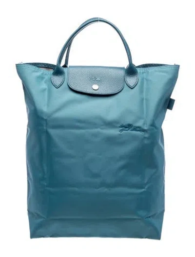 Pre-owned Longchamp Signature Top Handle Bag In Blue