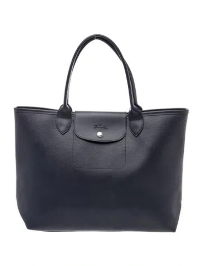 Pre-owned Longchamp Signature Top Handle Bag In Blue