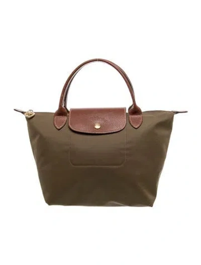 Pre-owned Longchamp Signature Top Handle Bag In Brown
