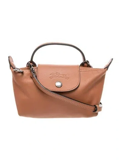 Pre-owned Longchamp Signature Top Handle Bag In Brown