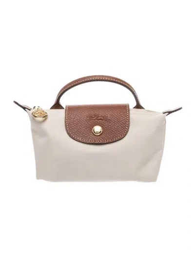 Pre-owned Longchamp Signature Top Handle Bag In Brown