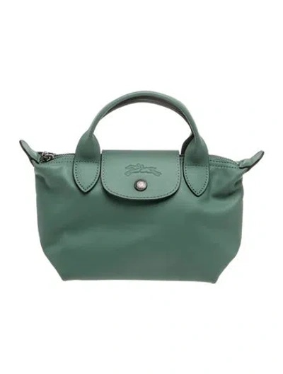 Pre-owned Longchamp Signature Top Handle Bag In Green