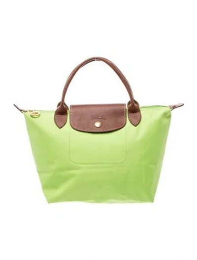 Pre-owned Longchamp Signature Top Handle Bag In Green