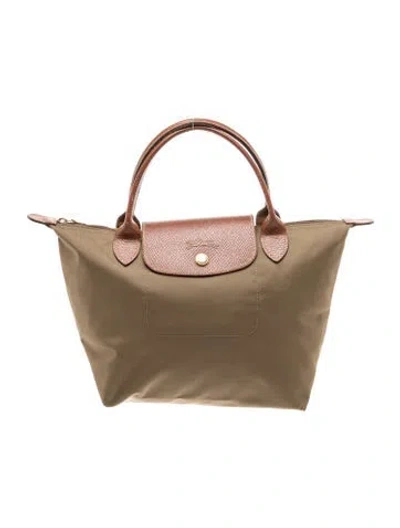Pre-owned Longchamp Signature Top Handle Bag In Green