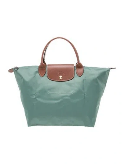 Pre-owned Longchamp Signature Top Handle Bag In Green