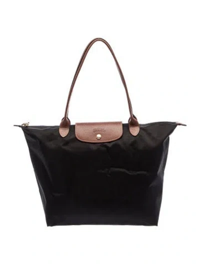 Pre-owned Longchamp Signature Tote In Black