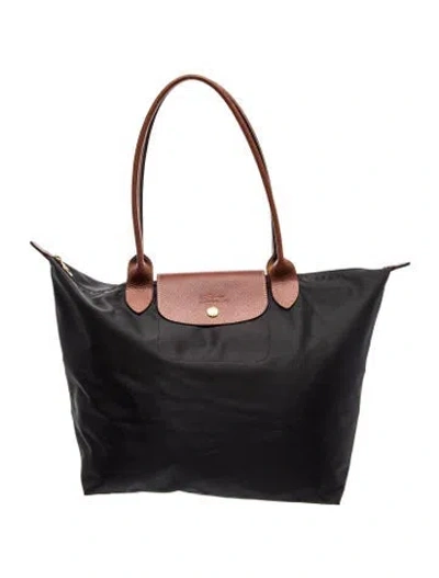 Pre-owned Longchamp Signature Tote In Black