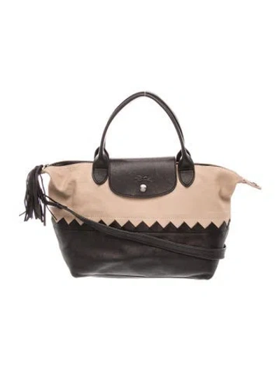 Pre-owned Longchamp Signature Tote In Black