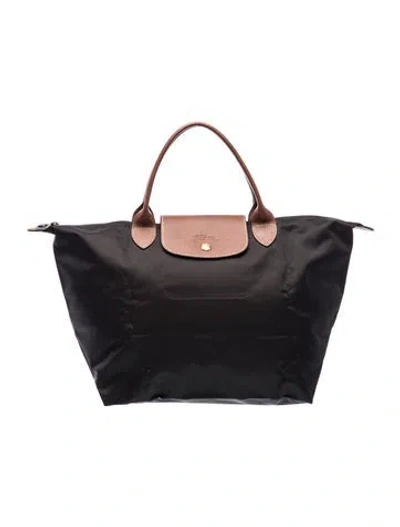 Pre-owned Longchamp Signature Tote In Black