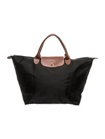 Pre-owned Longchamp Signature Tote In Black