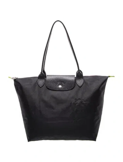 Pre-owned Longchamp Signature Tote In Black