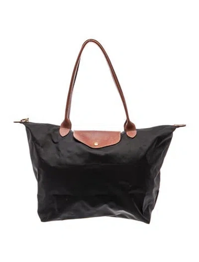 Pre-owned Longchamp Signature Tote In Black