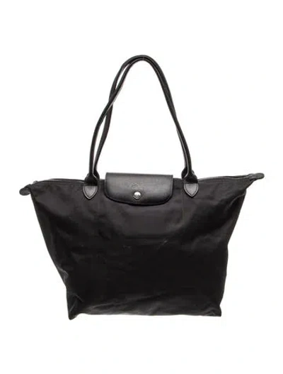 Pre-owned Longchamp Signature Tote In Black