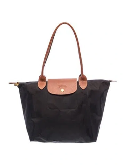 Pre-owned Longchamp Signature Tote In Black