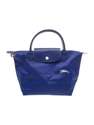 Pre-owned Longchamp Signature Tote In Blue